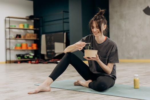 woman enjoying a healthy meal