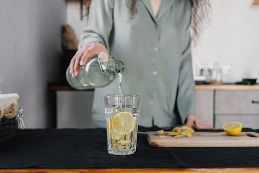 a refreshing glass of infused water