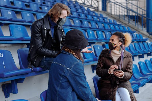 group of young adults discussing health