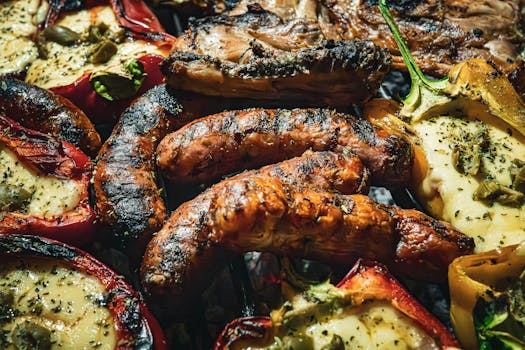 delicious dinner plate with grilled chicken and veggies