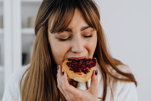 person enjoying a balanced meal