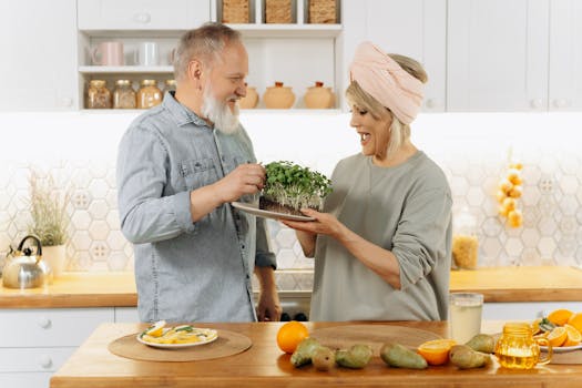 man enjoying healthy food