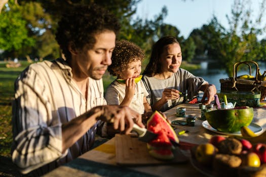 happy person enjoying a healthy meal