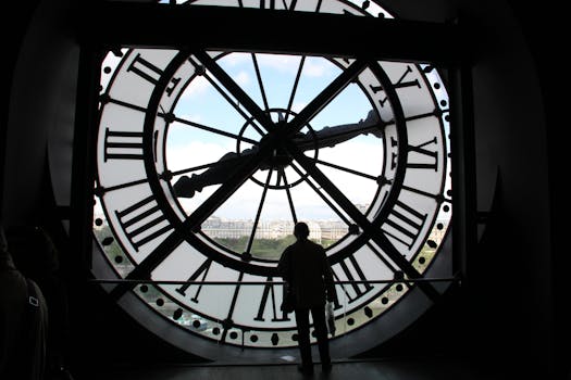 hungry person looking at clock