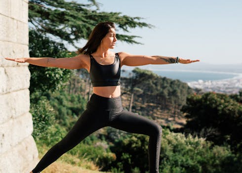 woman exercising outdoors