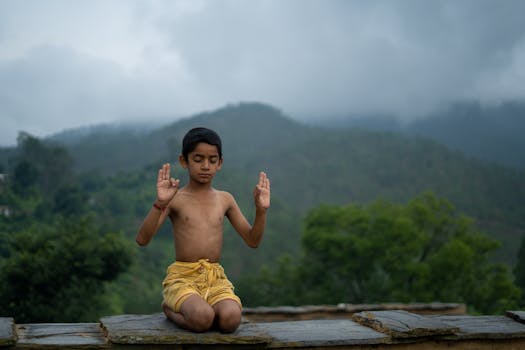 person practicing pilates