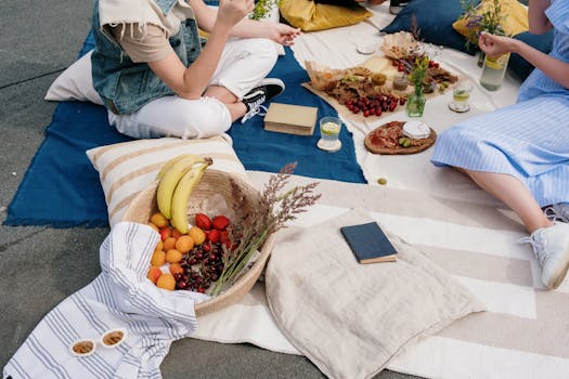 a group of friends enjoying a healthy meal together