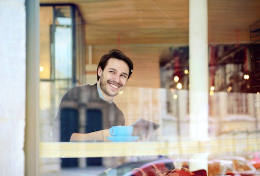 person enjoying butter coffee