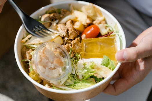 Colorful salad with chicken