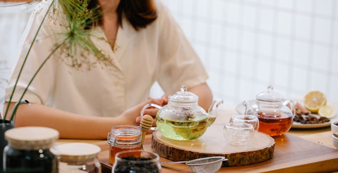 green tea with lemon