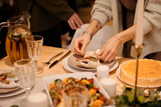 person preparing a light meal for dinner