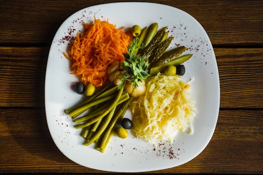 tasty pickles on a plate