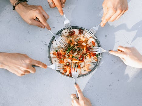 A plate full of high-calorie foods